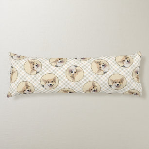 Pembroke Welsh Corgi Schilderij Tri-Color Dog Art Lichaamskussen