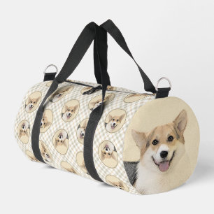 Pembroke Welsh Corgi Schilderij Tri-Color Dog Art Plunjezak