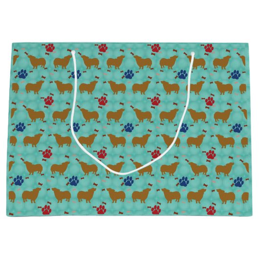 Pembroke Welsh Corgi Shadow Large Cadeautasje (Voorkant)