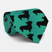 Pembroke Welsh Corgi ShadowTie Stropdas (Opgerold)