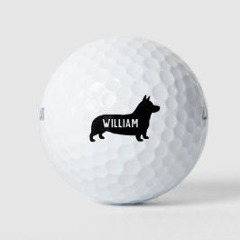 Pembroke Welsh Corgi Silhouet Golfballen