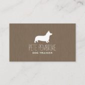Pembroke Welsh Corgi Silhouet Visitekaartje (Voorkant)
