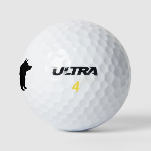 Pembroke Welsh Corgi Silhouette Golfballen (Logo)