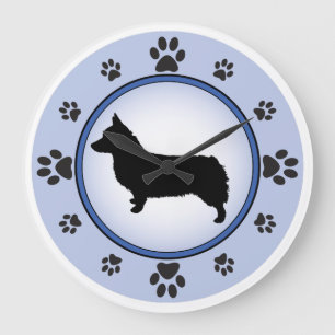 Pembroke Welsh Corgi Silhouette Grote Klok