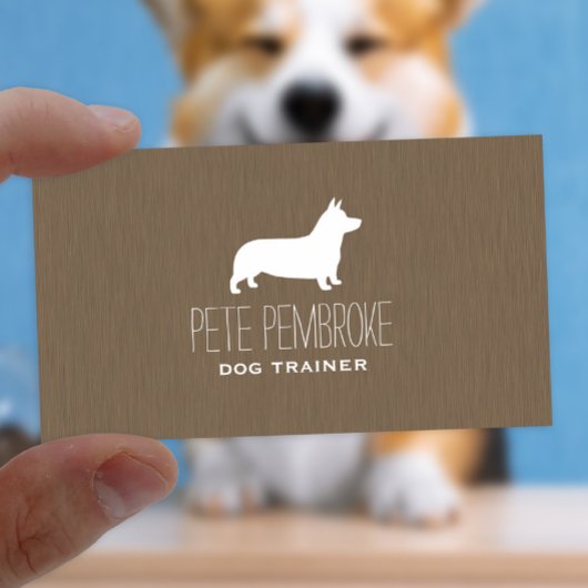Pembroke Welsh Corgi Silhouette Visitekaartje