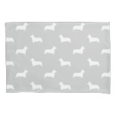 Pembroke Welsh Corgi Silhouettes Pattern Kussensloop (Voorkant)