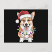 Pembroke Welsh Corgi Sinterklaas Kerstboom Lichtje Feestdagenkaart (Voorkant)