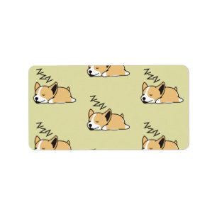 Pembroke Welsh Corgi Slapende Hond Liefhebber ZZZ Etiket