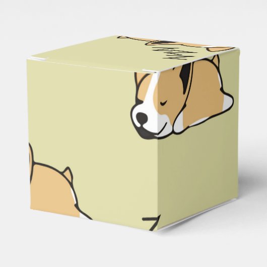 Pembroke Welsh Corgi Sleeping Hondenliefhebber ZZZ Bedankdoosjes (Voorkant Zijde)