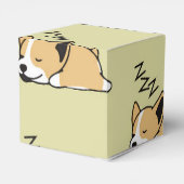 Pembroke Welsh Corgi Sleeping Hondenliefhebber ZZZ Bedankdoosjes (Achterkant)