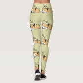 Pembroke Welsh Corgi Sleeping Hondenliefhebber ZZZ Leggings (Achterkant)
