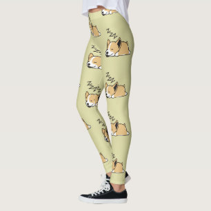 Pembroke Welsh Corgi Sleeping Hondenliefhebber ZZZ Leggings