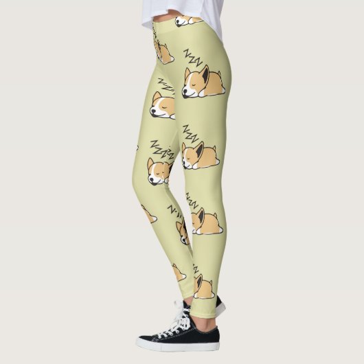 Pembroke Welsh Corgi Sleeping Hondenliefhebber ZZZ Leggings (Links)