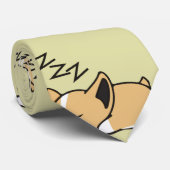 Pembroke Welsh Corgi Sleeping Hondenliefhebber ZZZ Stropdas (Opgerold)