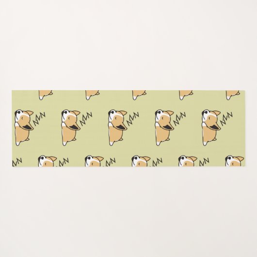 Pembroke Welsh Corgi Sleeping Hondenliefhebber ZZZ Yogamat (Achterkant (horizontaal))