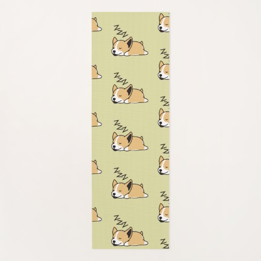Pembroke Welsh Corgi Sleeping Hondenliefhebber ZZZ Yogamat (Voorkant)