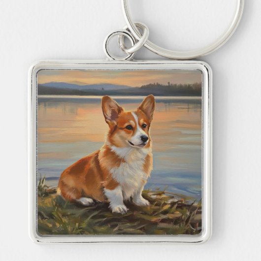 Pembroke Welsh Corgi Sleutelhanger (Voorkant)