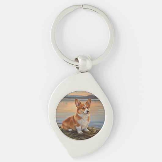 Pembroke Welsh Corgi Sleutelhanger (Voorkant)