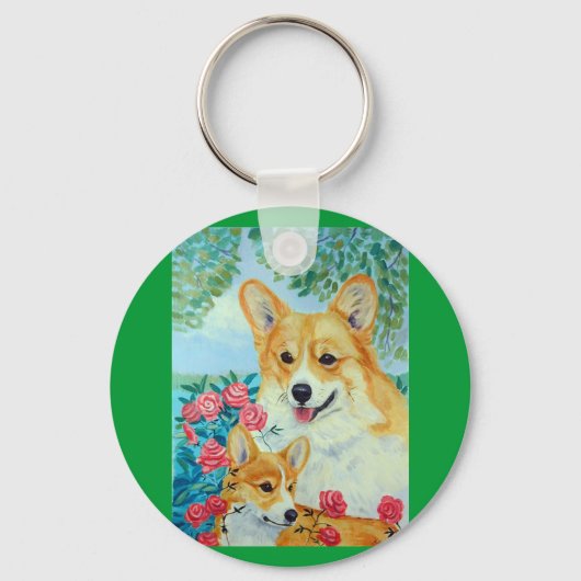 Pembroke Welsh Corgi Sleutelhanger (Voorkant)
