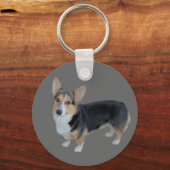 Pembroke Welsh Corgi Soulful Sleutelhanger (Voorkant)