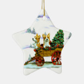 Pembroke Welsh Corgi Star Ornament (Rechts)