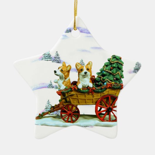 Pembroke Welsh Corgi Star Ornament (Voorkant)