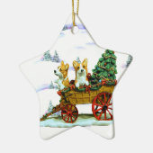 Pembroke Welsh Corgi Star Ornament (Links)
