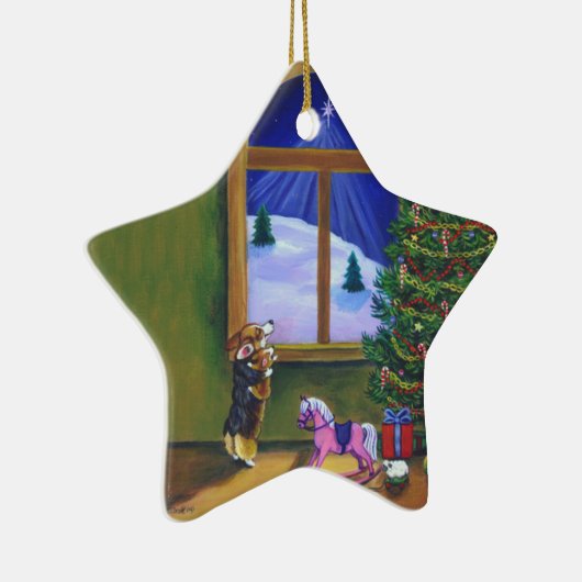 Pembroke Welsh Corgi Star Ornament (Rechts)