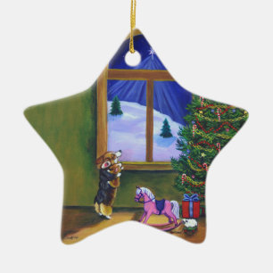 Pembroke Welsh Corgi Star Ornament