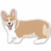 Pembroke Welsh Corgi Sticker (Voorkant)