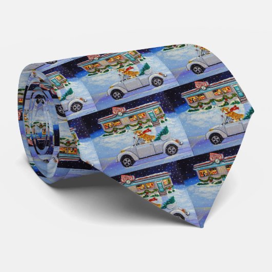 Pembroke Welsh Corgi Stropdas (Opgerold)