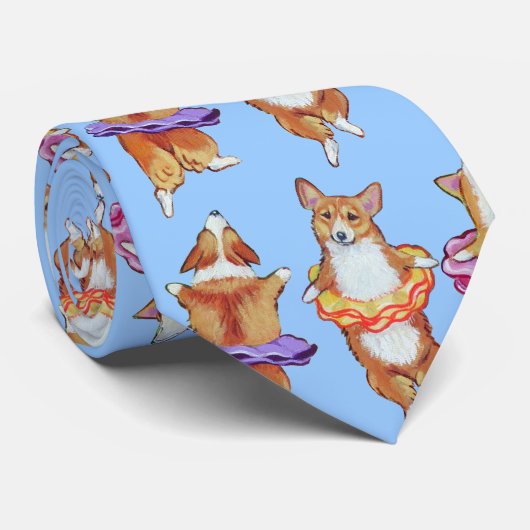 Pembroke Welsh Corgi Stropdas (Opgerold)