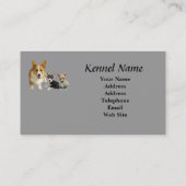 Pembroke Welsh Corgi Trio Visitekaartje (Achterkant)