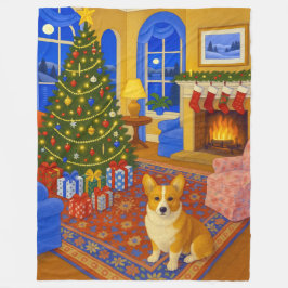 Pembroke Welsh Corgi Vakantie Fleece Deken
