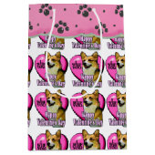 Pembroke Welsh Corgi Valentijnsdag Medium Cadeauzakje (Voorkant)