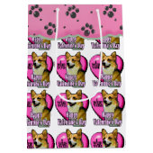 Pembroke Welsh Corgi Valentijnsdag Medium Cadeauzakje (Achterkant)