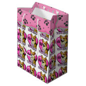 Pembroke Welsh Corgi Valentijnsdag Medium Cadeauzakje (Achterkant Gekanteld)
