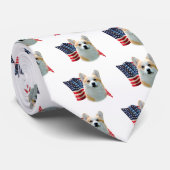 Pembroke Welsh Corgi vlag Stropdas (Opgerold)