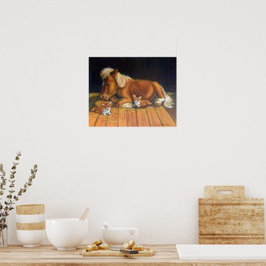 Pembroke Welsh Corgi Wall Print (Keuken)