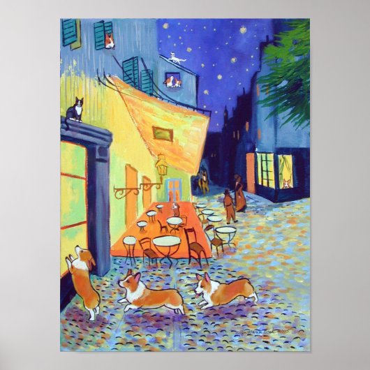 Pembroke Welsh Corgi Wall Print (Voorkant)