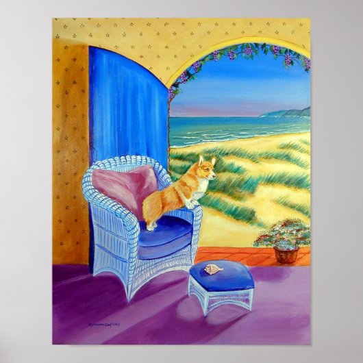 Pembroke Welsh Corgi Wall Print (Voorkant)