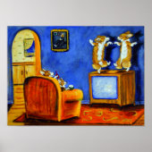 Pembroke Welsh Corgi Wall Print (Voorkant)