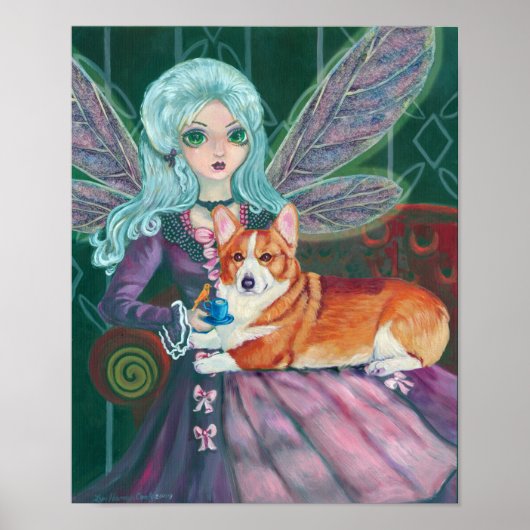 Pembroke Welsh Corgi Wall Print (Voorkant)