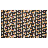 Pembroke Welsh Corgis and Hearts Stof (Fat Quarter)