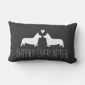 Pembroke Welsh Corgis Hadden Eeuwig Geluk Schattig Kussen (Achterkant)