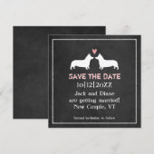 Pembroke Welsh Corgis Huwelijk Opslag van de datum Save The Date (Voorkant / Achterkant)