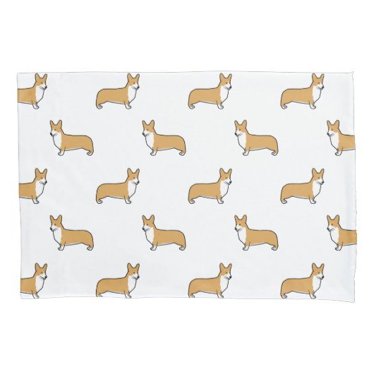 Pembroke Welsh Corgis Pattern Kussensloop (Voorkant)