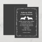 Pembroke Welsh Corgis Trouw Uitnodiging (Voorkant / Achterkant)