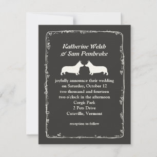Pembroke Welsh Corgis Trouw Uitnodiging
