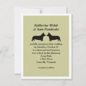 Pembroke Welsh Corgis Wedding Invitation Kaart (Voorkant)